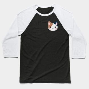 Shaped Like a Friend: Calico Cat Baseball T-Shirt